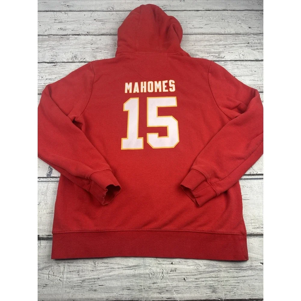 Kansas City Chiefs NFL #15 Patrick Mahomes Fanatics Men's Hoodie Red Sz Large